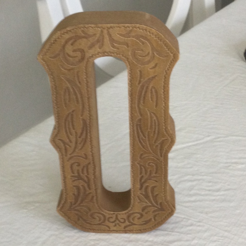 Decorative Brown Letter Accent